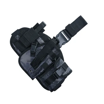 

Glock 17 19 Tactical Quick Release Legs Pouch Outdoors Military Tactics Accessories - Olive Drab / Black