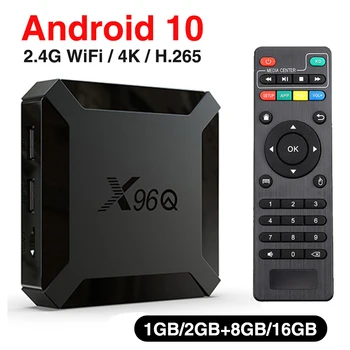 

Tv Box Android 10 X96Q 4K Hdmi 2.0A 2.4G Wifi Allwinner H313 Quad Core 2Gb 16Gb Media Player Smart Set Top Box Remote Control