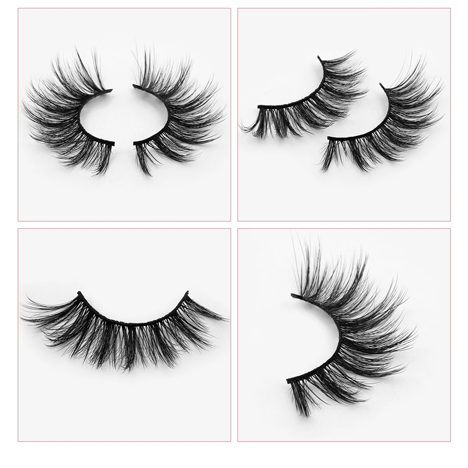 5/12 Pairs False Eyelashes 3D Mink Hair False Eyelashes Thick Curled Full Strip Lashes Eyelash Extension Makeup For Beauty