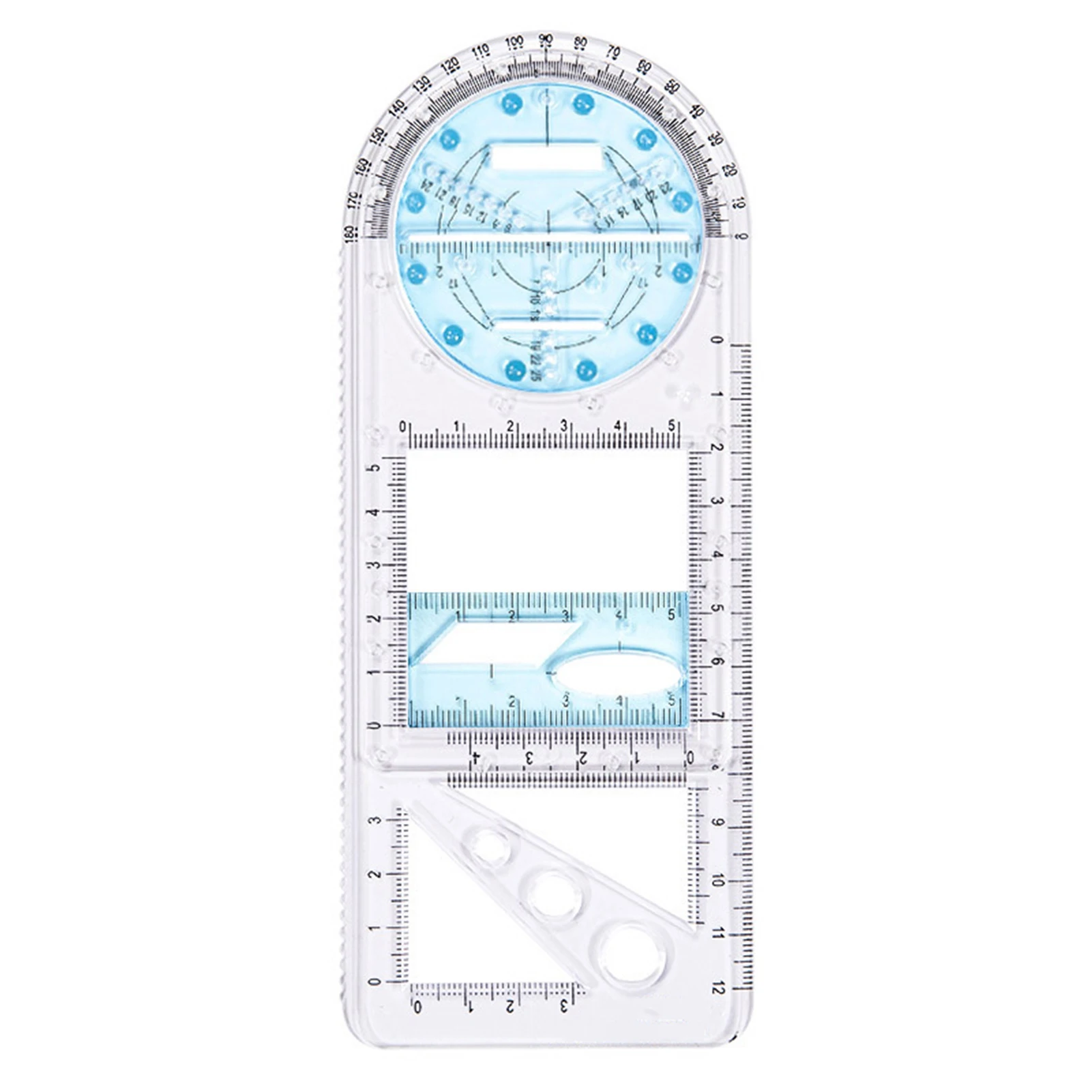 Multifunctional Geometric Ruler Geometric Drawing Template Measuring Tool  For School Office Supplies New