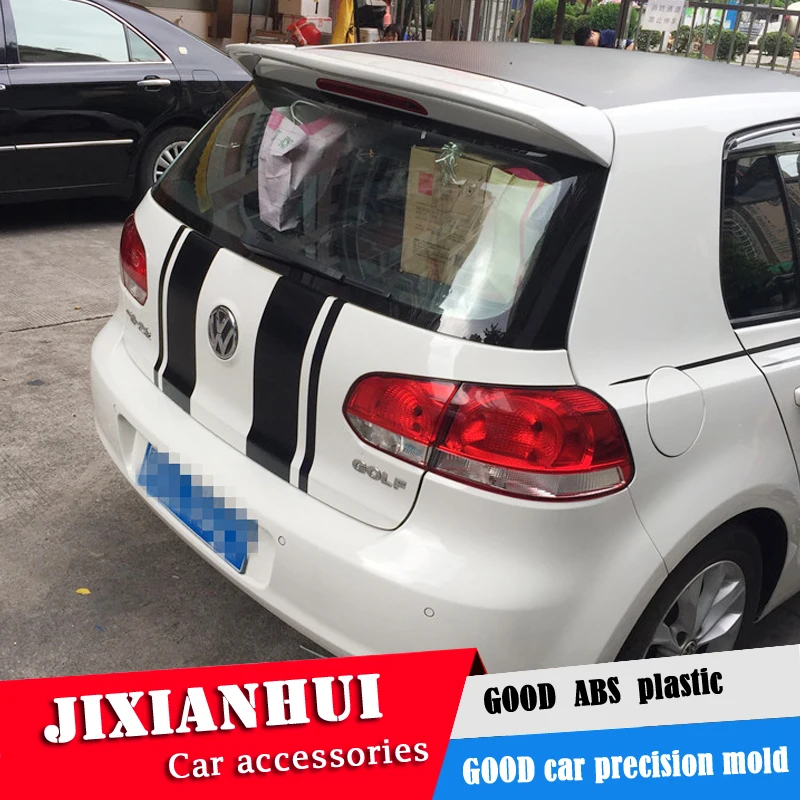 Спойлер для гольфа 2010-2013 Volkswagen Golf 6 SJKT ABS пластик Материал заднее крыло автомобиля