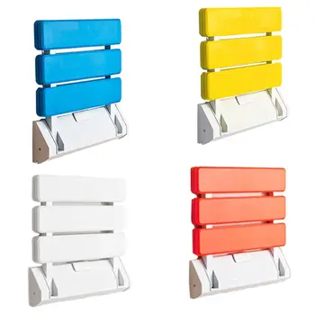 

Plastic Folding Chair Bathroom Stool Wall Mounted Shower Seats Toilet Relaxing Bench for Shower Locker Room