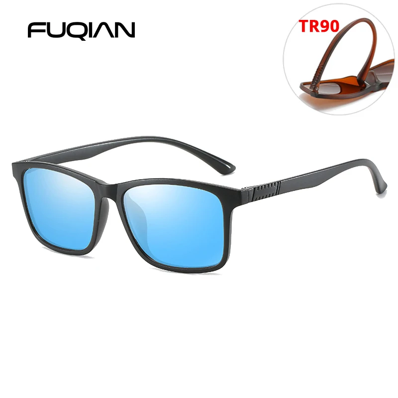 FUQIAN Light Weight TR90 Men Sun Glasses Classic Square Polarized Sunglasses For Male High Quality Driving Eyewear UV400 - Image 2