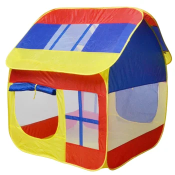 

1PC Large Size Children Play House Princess Prince Castle Portable Kids Game House Tent for Indoor Home Outdoor (Red and Blue)
