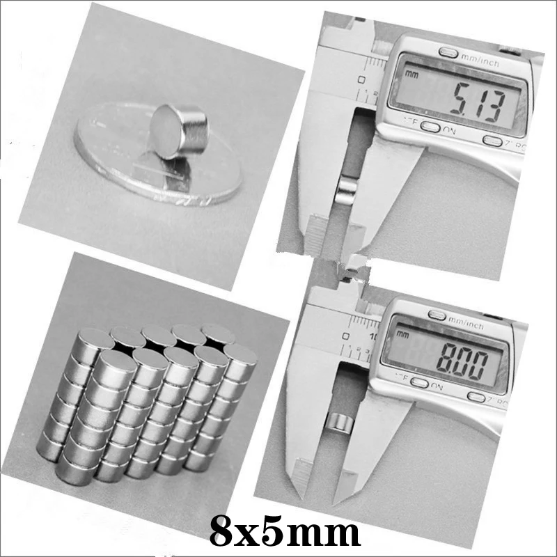 10~250PCS 8x5 mm Small Round Magnet disc 8mm*5mm Neodymium Magnet Dia 8x5mm Permanent NdFeB Strong Powerful 8*5 mm N35 neodymium magnets,round magnets