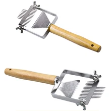 Практичная Расчёска, двойная игла, лопата, вилка для меда, пчелиного улья, многофункциональный регулируемый скребок, Прочный из нержавеющей стали