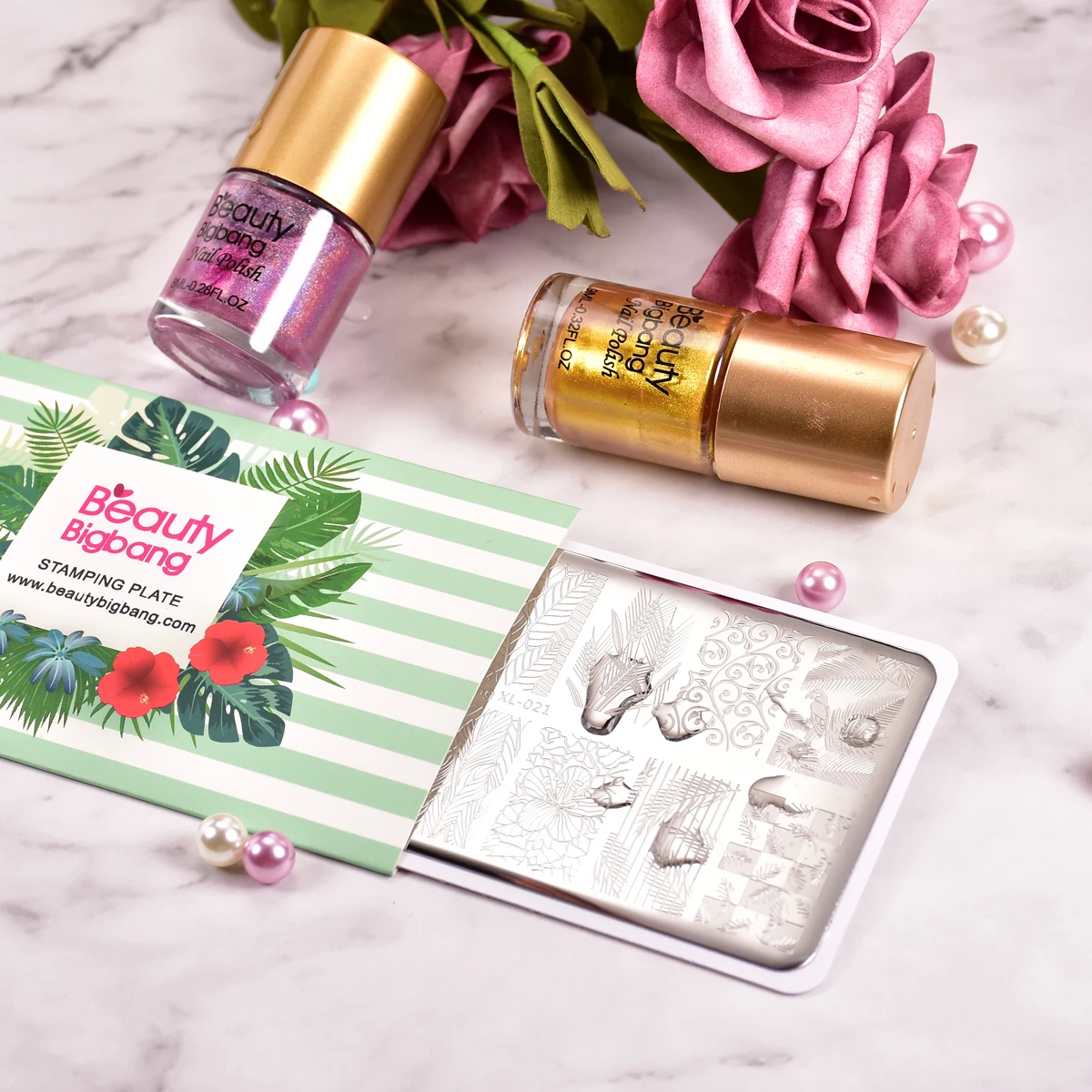 Beautybigbang 5 шт. набор штамповочных пластин для девочек Олень цветок листья полосатые линии изображения ногтей штамповки пластин дизайн ногтей шаблон набор