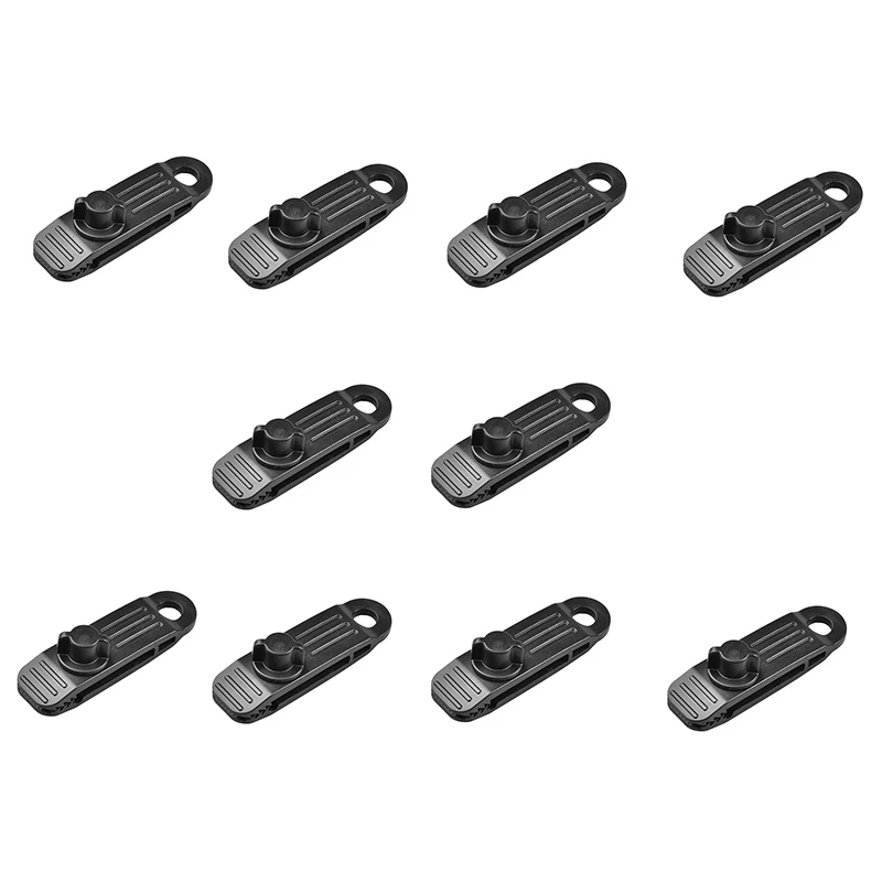 10Pcs Tarp Clips Multipurpose Secures Clamp Camping Clip Canvas Anchor Gripper for Outdoor Tent Awning | Спорт и развлечения