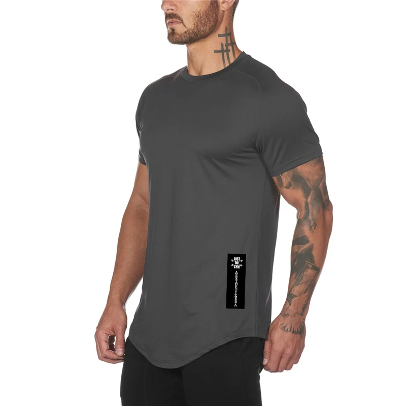 Спортивная футболка мужская Рашгард спортивная одежда фитнес футболки футболка для бега короткий рукав сетка быстросохнущая бодибилдинг тренажерный зал тренировочная рубашка