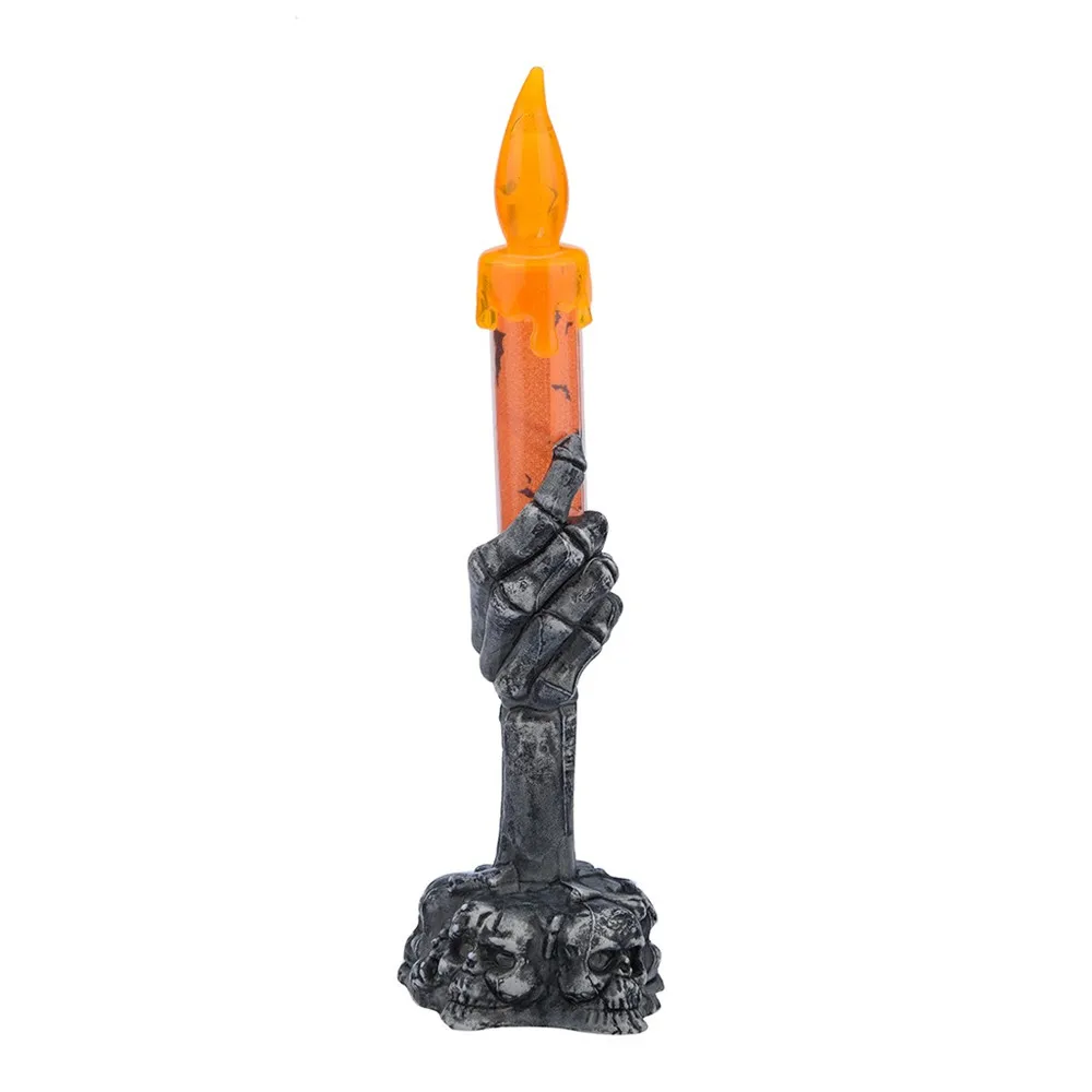 Ручной светодиодный светильник в виде скелета ужасов на Хэллоуин, вечерние лампы в виде черепа на Хэллоуин, светодиодный светильник в виде свечи