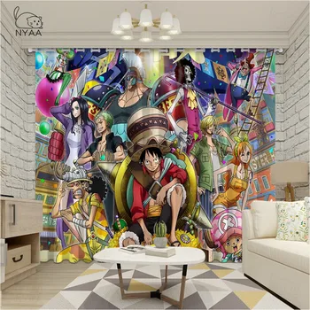 

3D Window Curtains One Piece Print For Living Room Bedding Room Home Decor Tapestry Wall Carpet Drapes Cotinas Micro-Shading