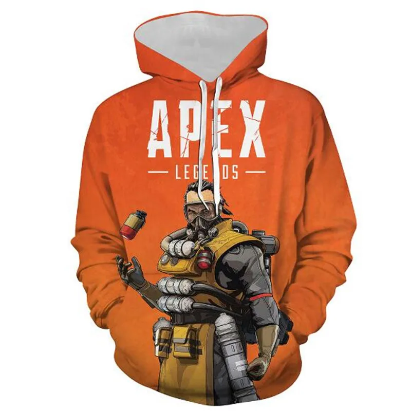 Игра Apex legends Косплей герой костюмы с капюшоном для мужчин и женщин 3D цифровая печать Новинка