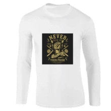 Men Autumn Casual NEVER GIVE UP Letter Printing Long Sleeve Loose Man's T-shirt Hip-Hop Shirt Fashion O Neck Cotton T Shirt