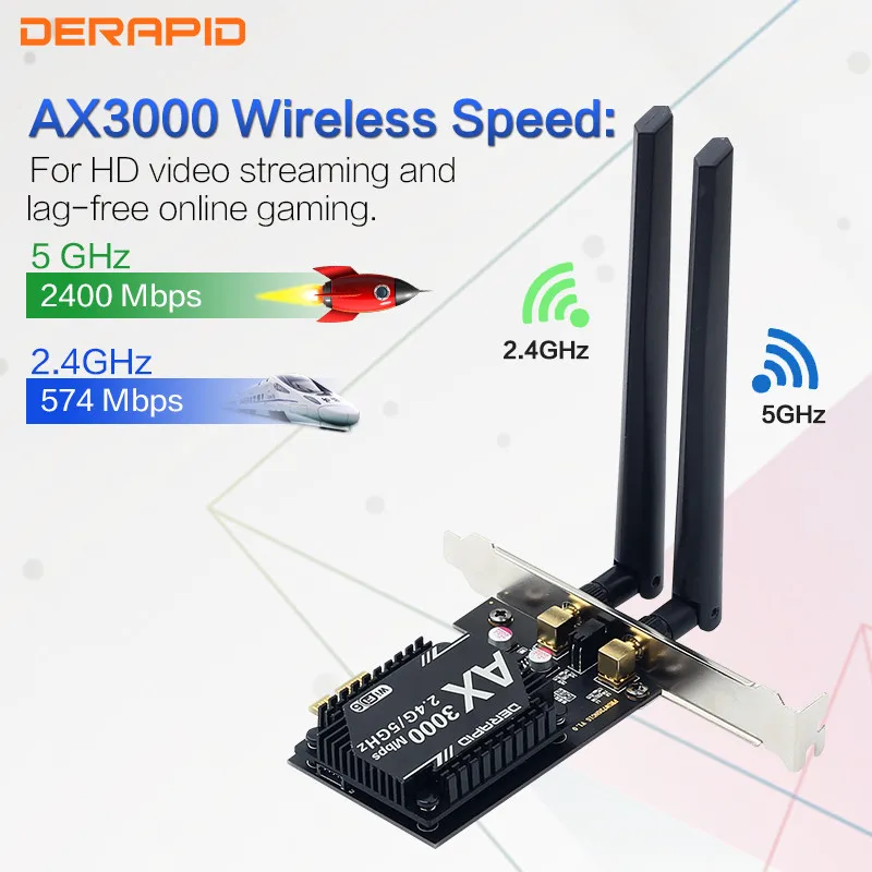 AX200 Wi Fi 6 беспроводной адаптер 3000 Мбит/с 5 0 ГГц/5 ГГц|Сетевые карты| |