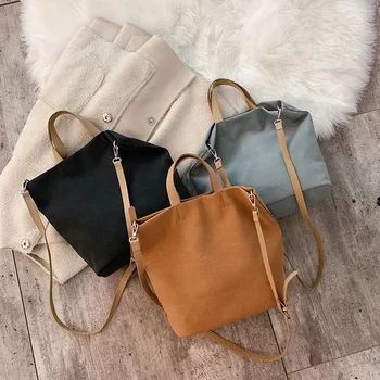 

Women's Abrasive Texture Simple Leisure Students One Shoulder Inclined Bag