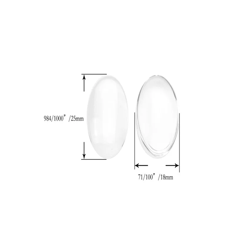 oval-18x25mm Кабошон Драгоценности камеи делая ясно 20 мм 25 мм круглые овальные стеклянные бусины для Diy основа Подвески установка - Цвет: oval-18x25mm