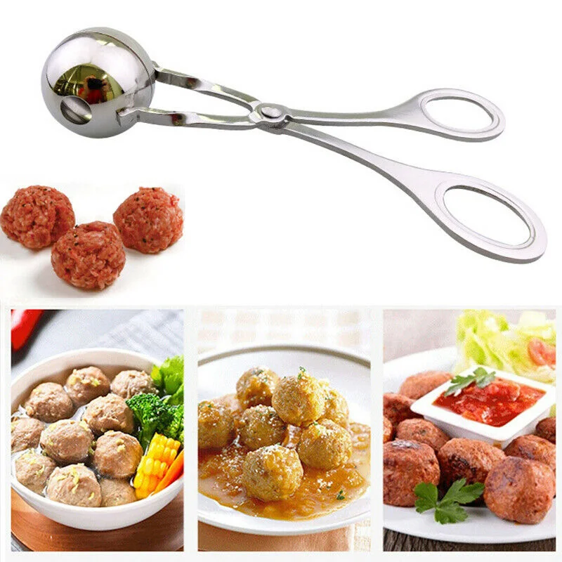 Kitchen Convenient Meatball Maker Stainless Steel Stuffed Meatball Clip DIY Fish Meat Rice Ball Maker Meatball Mold Tools 