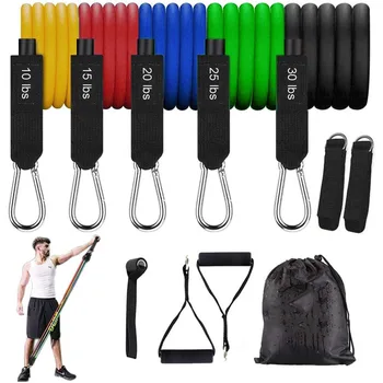 

Resistance Bands Set Exercise Bands with Legs Ankle Straps Door Anchor for Physical Therapy Home Workout Pilates Training Kit