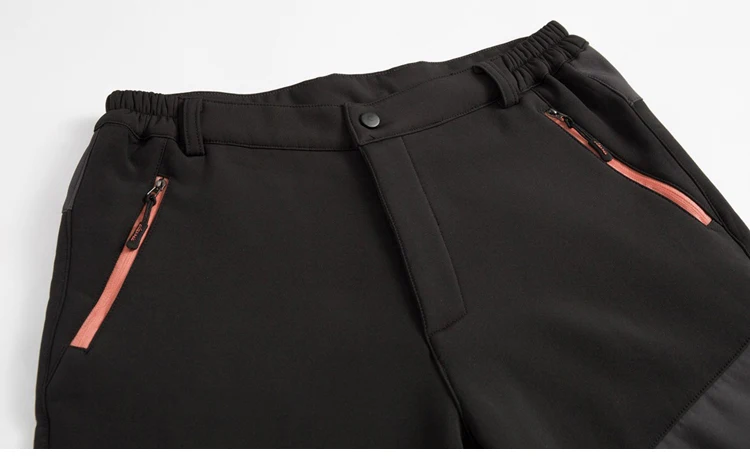 TRVLWEGO Keep Warm Winter Travel Pants Men Outdoor Camping&hiking Pants Soft Shell Waterproof Fleece Windproof Skiing Trousers
