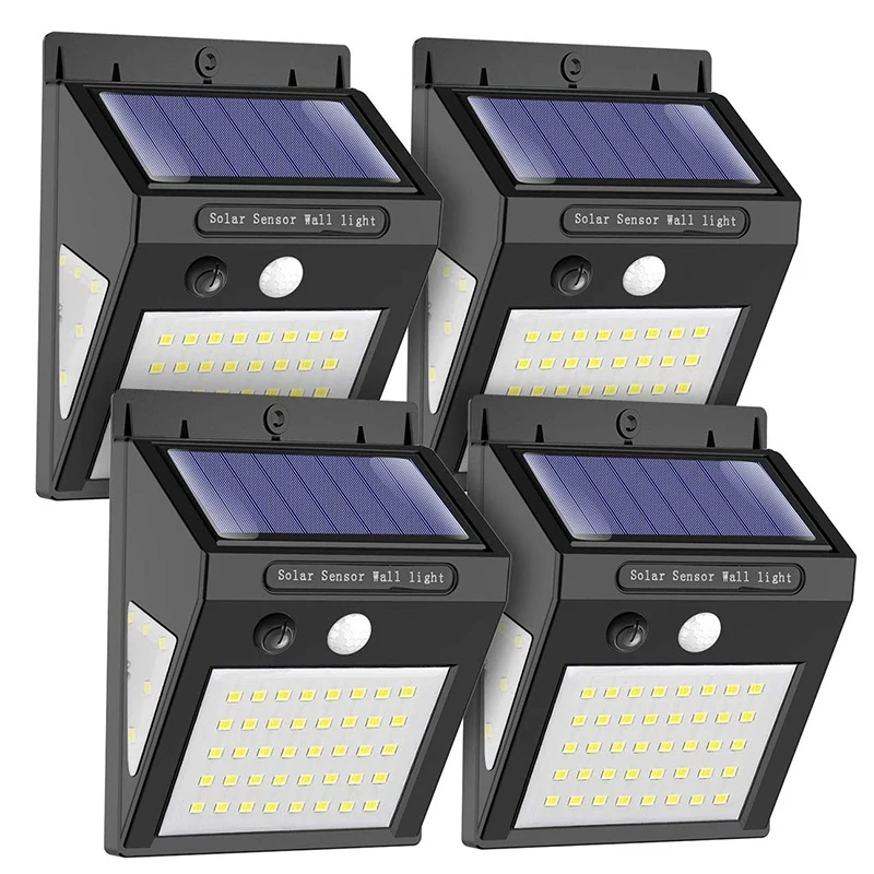 

Solar Lights Outdoor, Wireless 50 LED Motion Sensor Solar Lights (Upgraded) with Wide Lighting Area, Easy Install Waterproof Sec