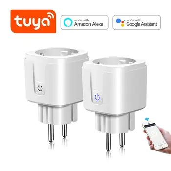 

Tuya Smart Life App Smart Socket 110-240V EU US Plug WIFI Wireless Adapter Voice Control Outlet Power Work For Alexa Google Home