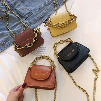 

PU Leather Female Mini Crossbody bag 2020 New Quality Women's Designer Handbag Crocodile Pattern Chain Shoulder Messenger Bag