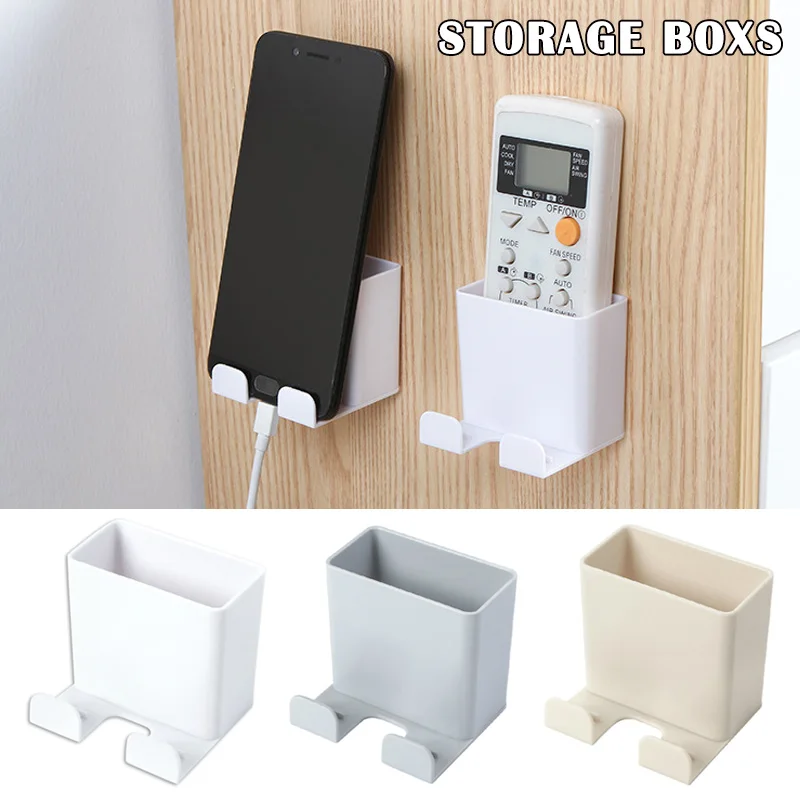 Remote Control Holder Organiser Storage Caddy Mobile phone holder Home Wall Mount Hanging Remote Controller storage box H99F