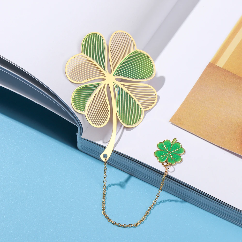 Metal Bookmark Chinese Style Vintage Creative Lotus Flower Rose Leaf Vein Hollow Pendant Apricot Leaf Bookmark Gifts 1 Pcs metal bookmark