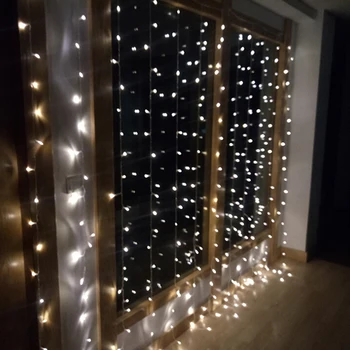 

3x3m led icicle led curtain fairy string light fairy light 300 led Christmas light for Wedding home garden party decor