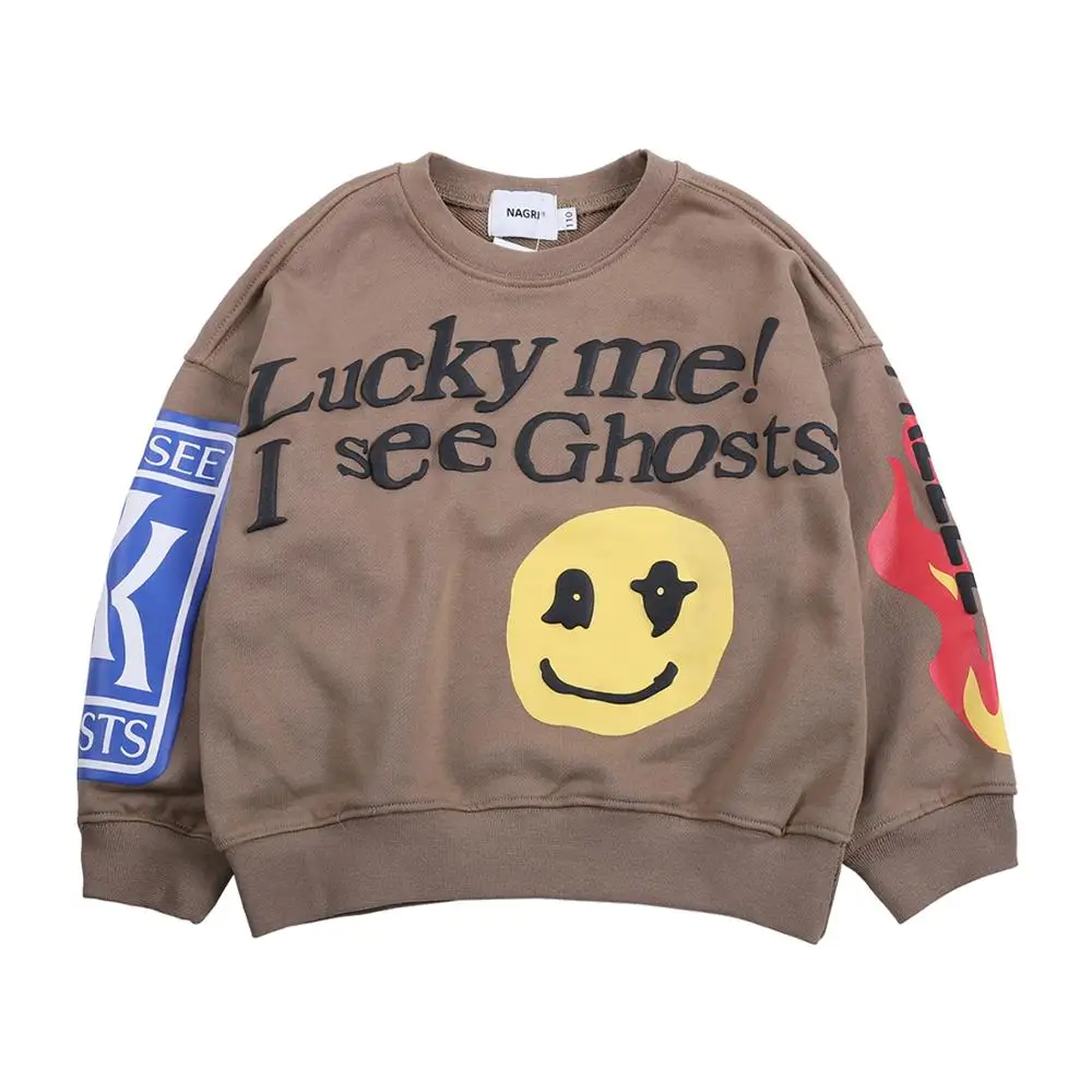 NAGRI/Детские свитшоты для мальчиков Kanye West толстовка с надписью Lucky Me I See Ghosts
