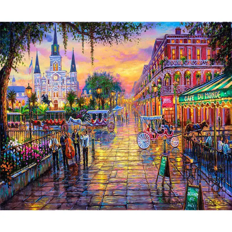 

Painting By Numbers Frameworks Coloring By Numbers Home Decor Pictures Landscape Castle Decorations RSB8462