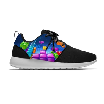 

Classic Game Tetris Hot Popular Sport Running Shoes Fun Cartoon Kids Breathable Lightweight Casual Sneakers Boys Girls Children