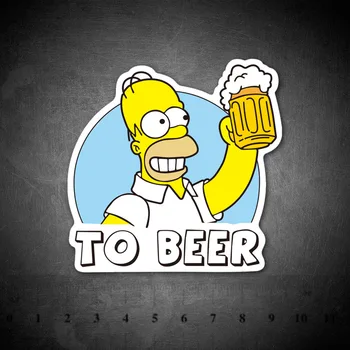 

Simpson toasting cartoon funny Sticker For Luggage Skateboard Phone Laptop Bicycle Wall Guitar Moto Car Stickers