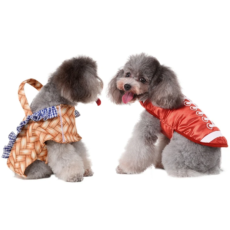 Костюм для собак с ручной корзиной, костюмы для щенков на хэллоуин, забавные вечерние аксессуары для костюмированной вечеринки, дышащие костюмы для собак