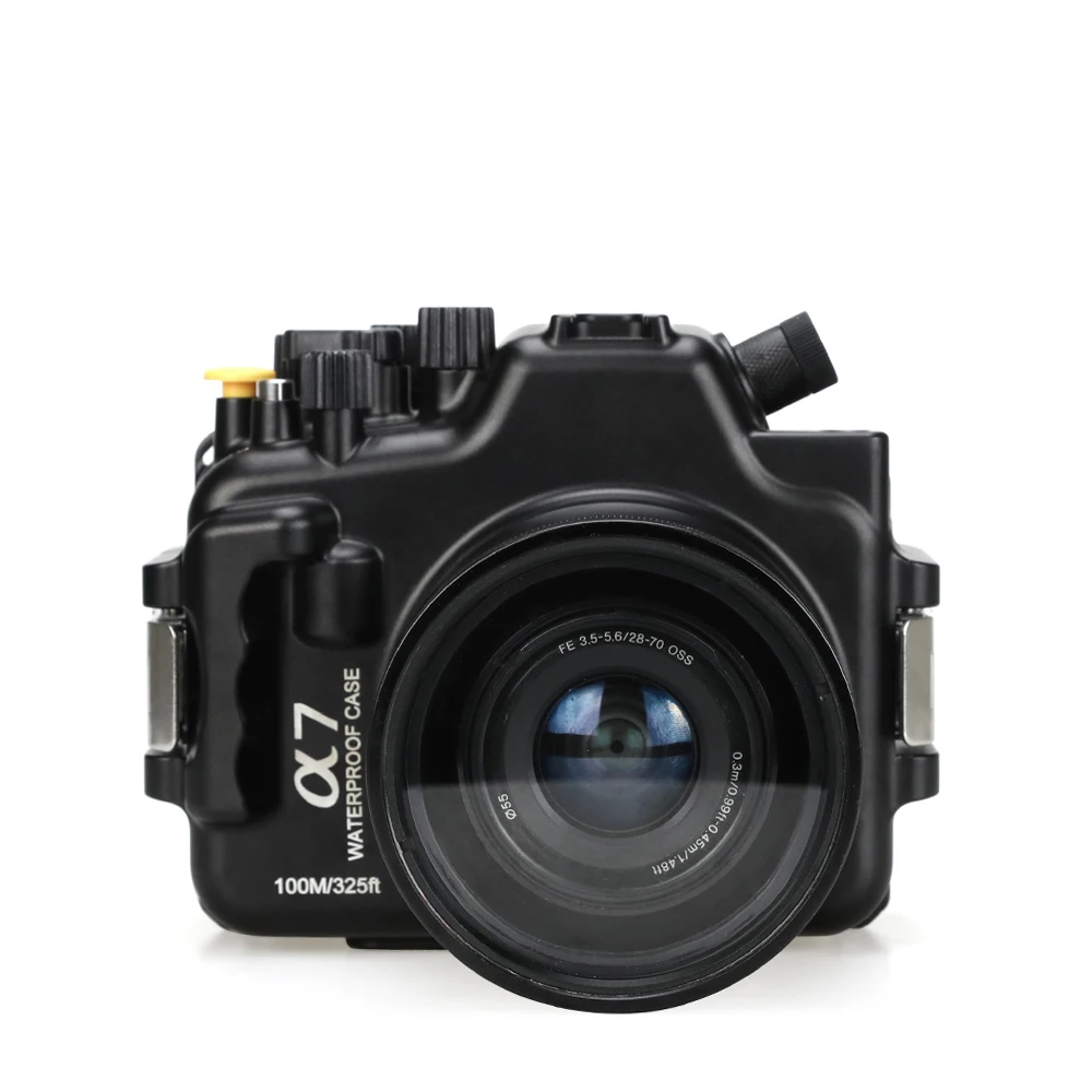 Водонепроницаемый корпус камеры для sony A7 A7S A7R 100 M/325ft алюминиевый сплав корпус камеры для дайвинга с 16-35 мм объектив Фото Сумка 1 шт