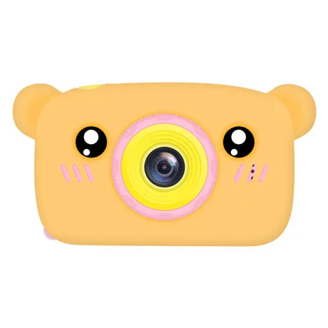 Orange Bear Мультяшная цифровая камера, детские игрушки, креативная развивающая игрушка для детей, аксессуары для обучения фотографии, подарки на день рождения, детские товары - Цвет: Orange Bear