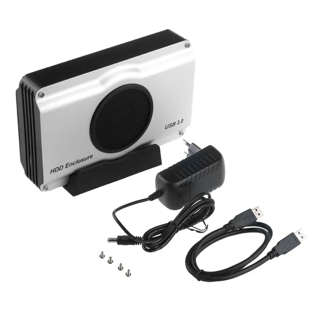 SATA HDD Enclosure Box Case Internal Cool Fan 3.5 inch 393U3 Aluminum Casing 5 Gbps SuperSpeed USB 3.0 to | Электроника