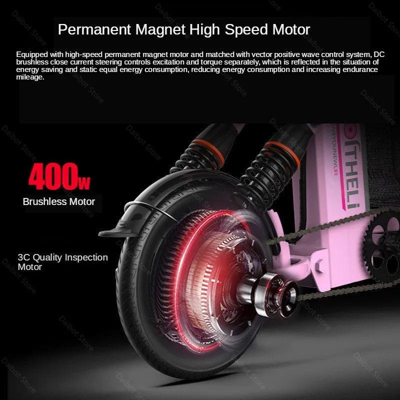 Kick Scooter Electric Electric Bicycles Mini 12 Inch 400W 48V Portable Folding Electric Bike Removable BatteryPet BasketGPS (12)