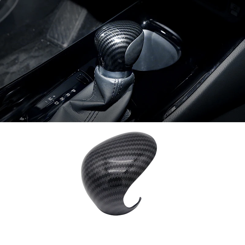 For Toyota Corolla 2019-2020 Carbon fiber Car Gear Lever Shift Knob Cover Tirm 