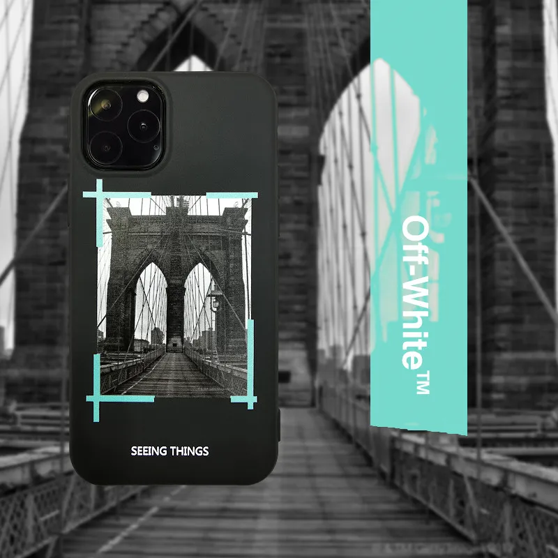 Classic White Famous Fashion off Tide Phone Case for iphone 11 Pro 6 S 7 8 plus X XR XS MAX OW oil Brooklyn Bridge cover coque