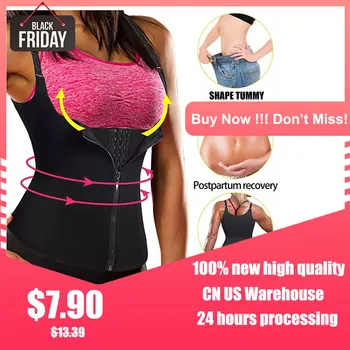 

Shapers Sauna Sweat Vest Waist Trainer Women Body Slimming Trimmer Corset Workout Thermo Push Up Fat Burning Tummy Belly Girdle