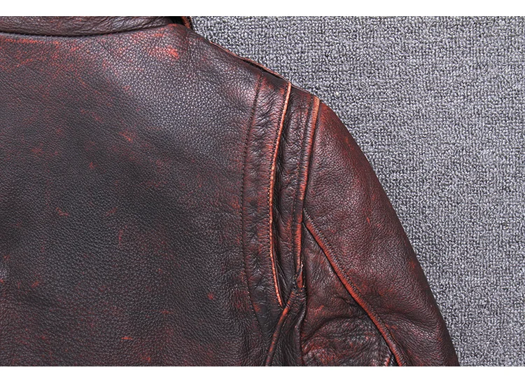 Винтажные мужские Куртки из натуральной кожи, байкерские кожаные куртки, 5XL коричневые повседневные кожаные куртки для мужчин
