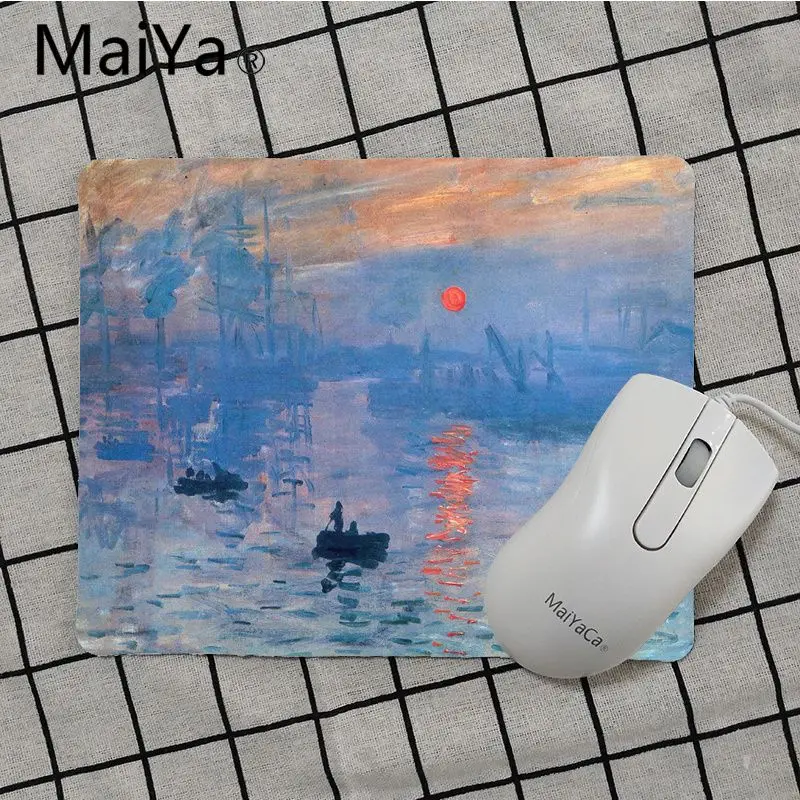 No Lock Edge25x29cm Maiya, высокое качество, искусство Клода Мона, сделай сам дизайн, игровой с узором, коврик для мыши,,, игровой коврик для мыши - Цвет: No Lock Edge25x29cm