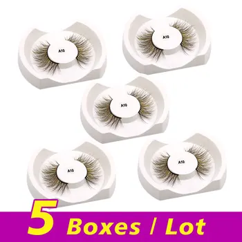 

5 Boxes/lot Eyelashes 3D Mink colorful supplies maquilhagem exaggerated three-dimensional Cruelty Free Strip Fake Eyelash