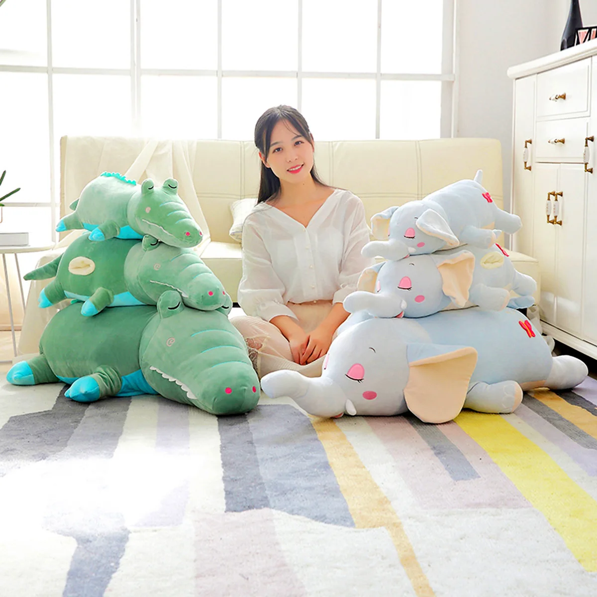 

Crocodile Hand Warmer Pillow Plush Toys Cute Cartoon Animal Winter Warm Cold Hand in Hand Birthday Gift