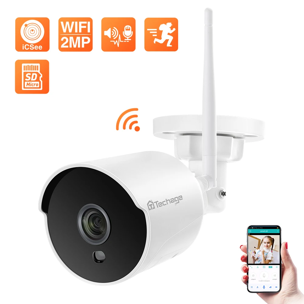 Techage Full HD 1080P WiFi IP камера 2 мегапиксельная беспроводная видеонаблюдения