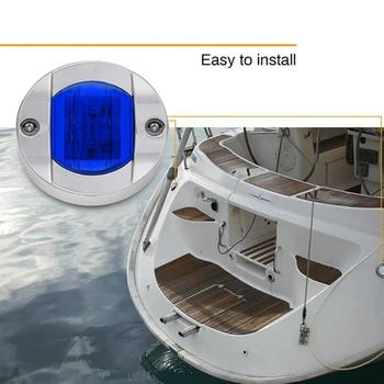 

Side Cabin Deck LED Stern Lights Courtesy Light Waterproof For Marine Boat Blue Yacht