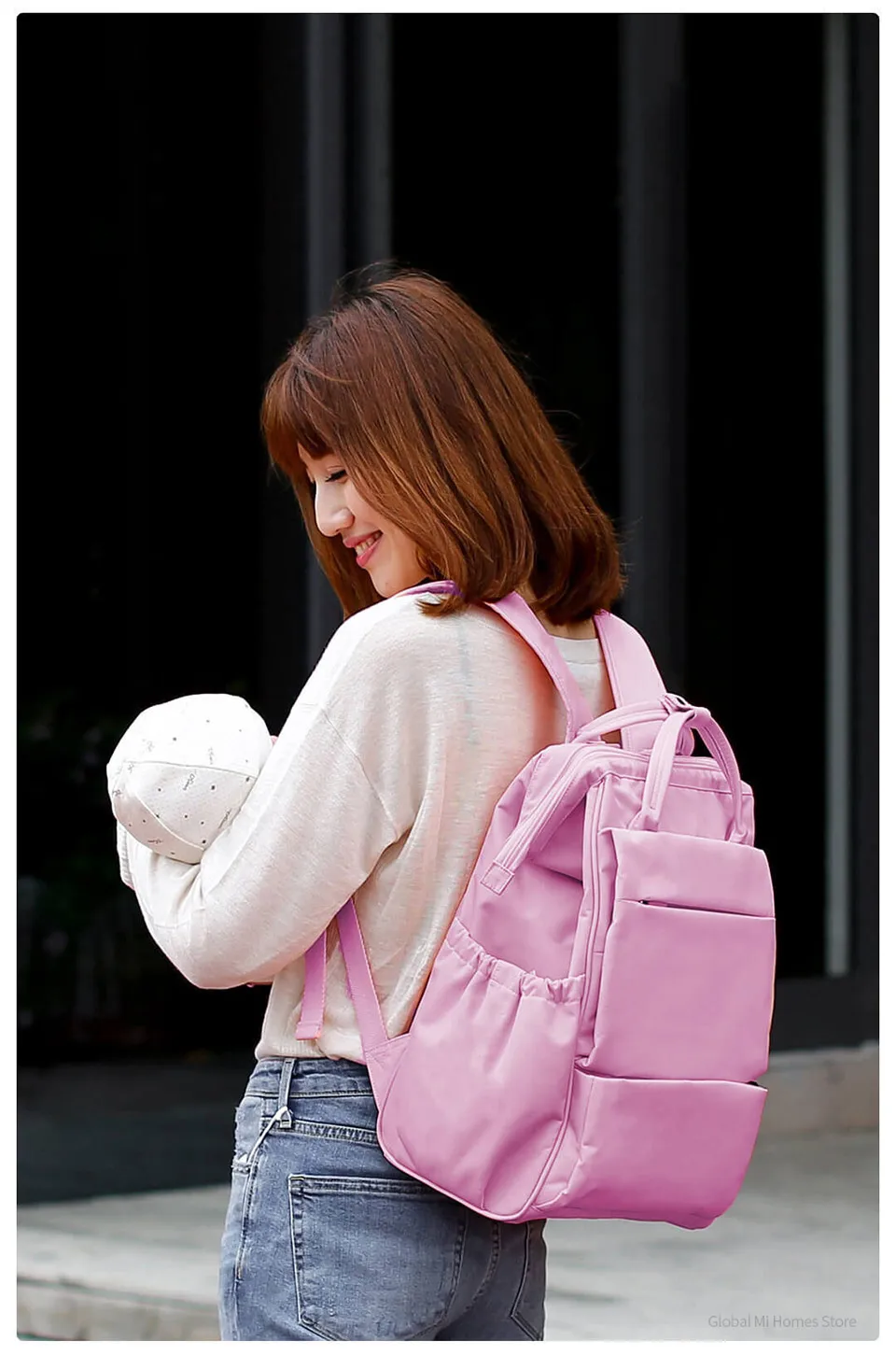 Xiaomi Youpin XiaoYang Multifunctional Daddy Mather Bag Shoulder Bag Mom Bag Fashionable Multifunctional Out Waterproof fabric