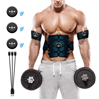 

EMS Abdominal Belt Electrostimulation ABS Muscle Stimulator Hip Muscular Trainer Toner Home Gym Fitness Equipment 50pcs Gel Pads