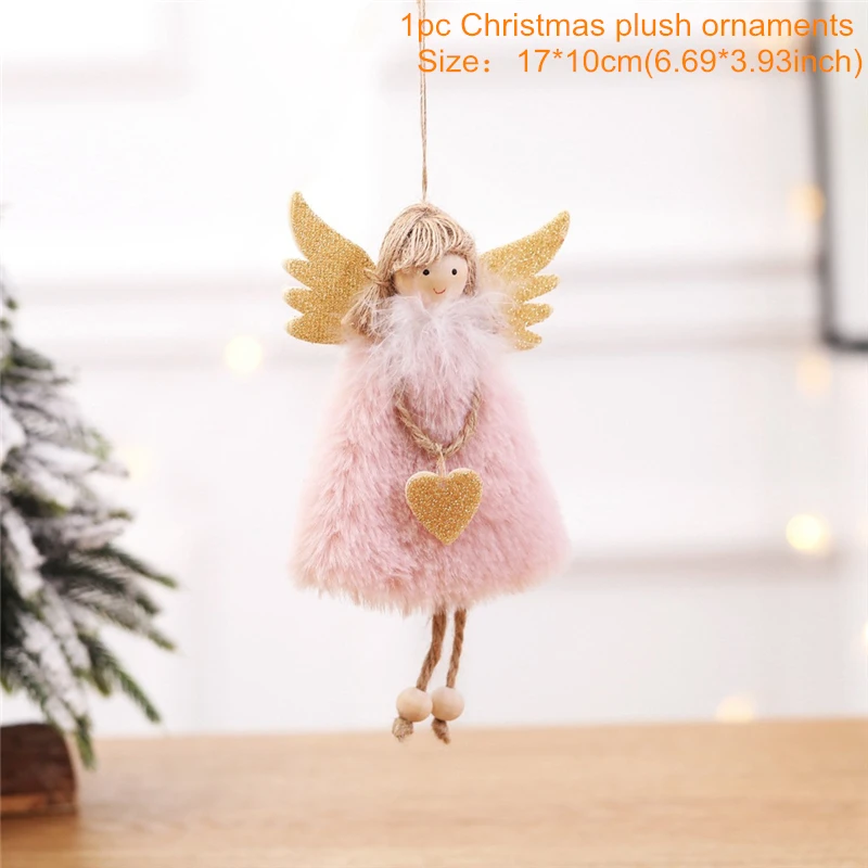 Рождественские куклы-ангелы, рождественские украшения для дома, рождественские украшения Санта-Клауса, подарки Санта-Клаус - Цвет: 0131-1 Pink